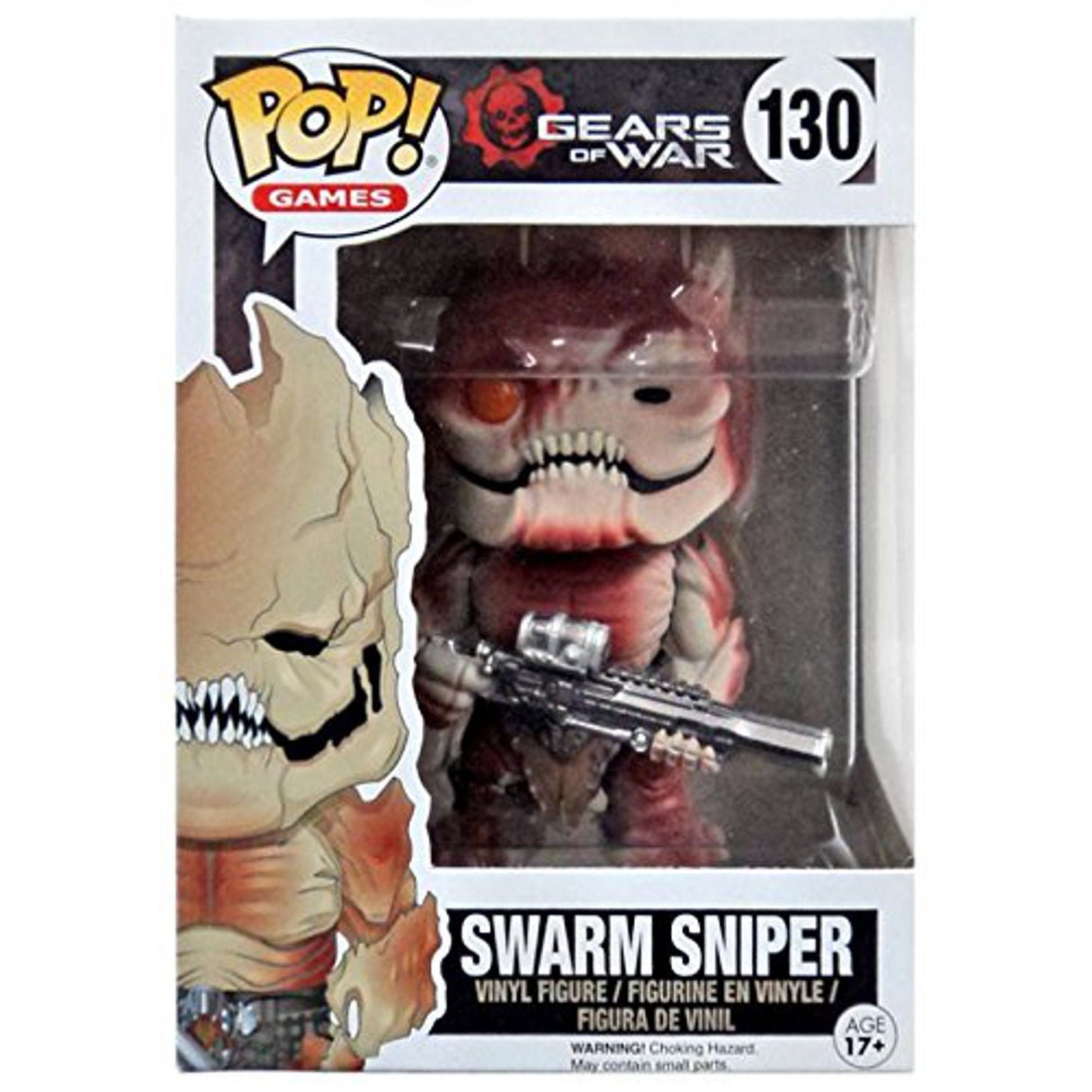 Funko Pop! Gears of War Swarm Sniper figure with box imperfection, collectible toy from Shak's Pop Shop.