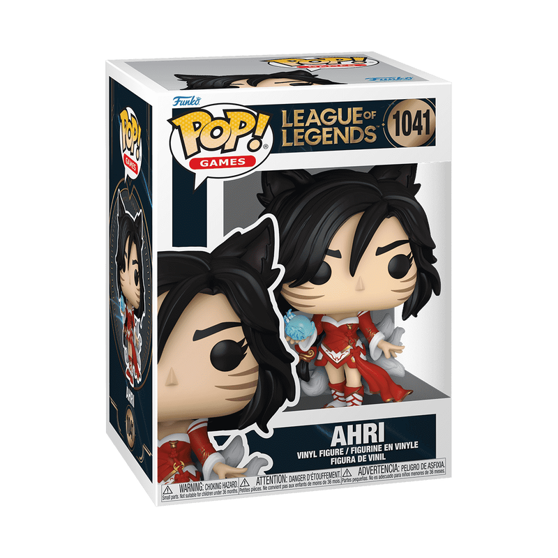 Funko Pop! figure of Ahri from League of Legends, collectible vinyl toy with detailed character design.