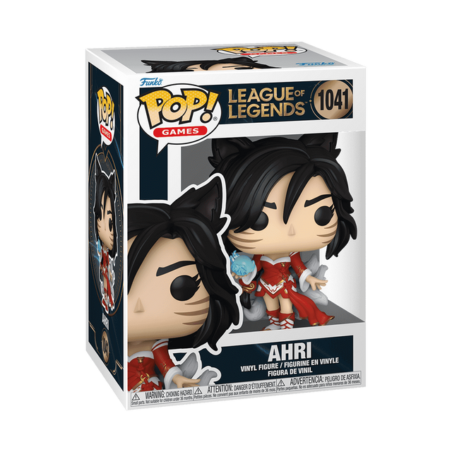 Funko Pop! figure of Ahri from League of Legends, collectible vinyl toy with detailed character design.