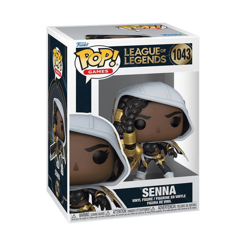 Funko Pop! figure of Senna from League of Legends, collectible toy with detailed character design in original packaging