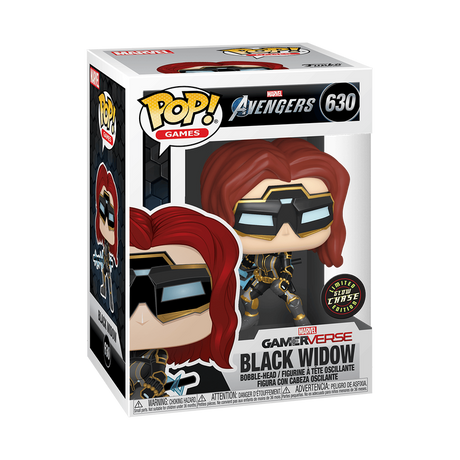 Funko Pop! figure of Marvel's Avengers Black Widow Chase edition, collectible toy with detailed costume and pose