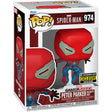 Funko Pop! Marvel's Spider-Man 2 Peter Parker in Velocity Suit figure, Entertainment Earth Exclusive, from Shak's Pop Shop.