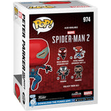 Funko Pop! Marvel's Spider-Man 2 Peter Parker in Velocity Suit collectible figure, Entertainment Earth exclusive, from Shak's Pop Shop
