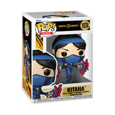 Funko Pop! Games Mortal Kombat 11 Kitana figure, collectible vinyl toy with detailed costume and iconic pose.