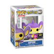 Flocked Funko Pop! Games Pokemon Aipom figure from the Specialty Series, featuring a plush, textured design and detailed character features.