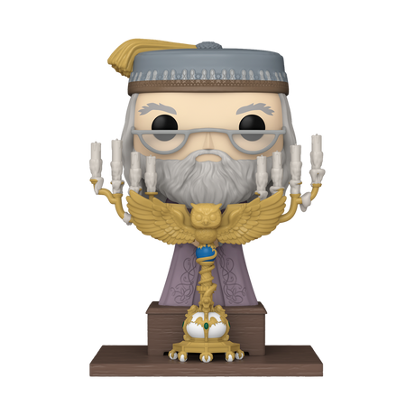 Funko Pop! Harry Potter Albus Dumbledore with podium figure from Harry Potter and the Prisoner of Azkaban, with box imperfection.