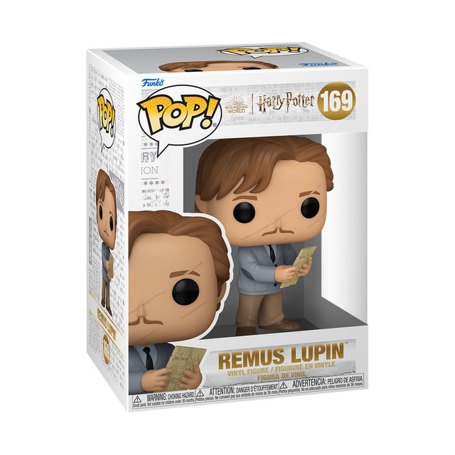 Funko Pop! Harry Potter Remus Lupin with Map figure from Harry Potter and the Prisoner of Azkaban, featuring detailed character design.
