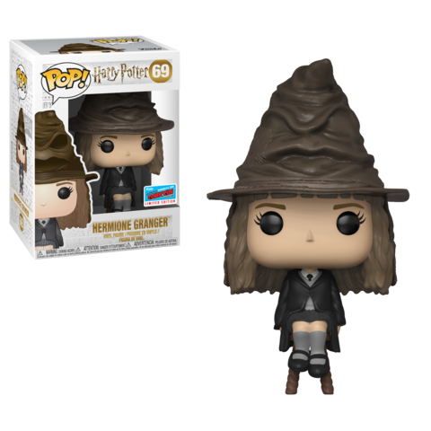 Funko Pop! Hermione Granger with Sorting Hat figure from Harry Potter, 2018 NYCC Convention Exclusive, by Shak's Pop Shop