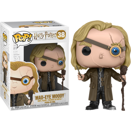 Funko Pop! Harry Potter Mad-Eye Moody figure from Shak's Pop Shop, detailed vinyl collectible with signature magical character features