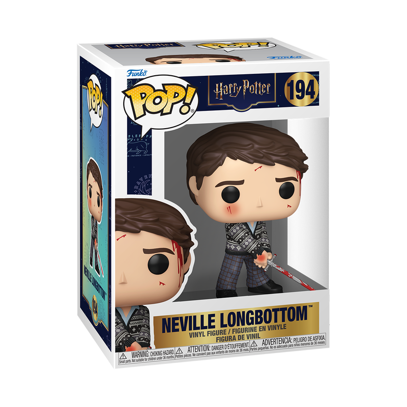 Funko Pop! figure of Neville Longbottom from Harry Potter, featuring a stylized vinyl collectible with detailed costume and facial features.
