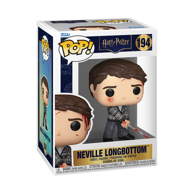 Funko Pop! figure of Neville Longbottom from Harry Potter, featuring a stylized vinyl collectible with detailed costume and facial features.