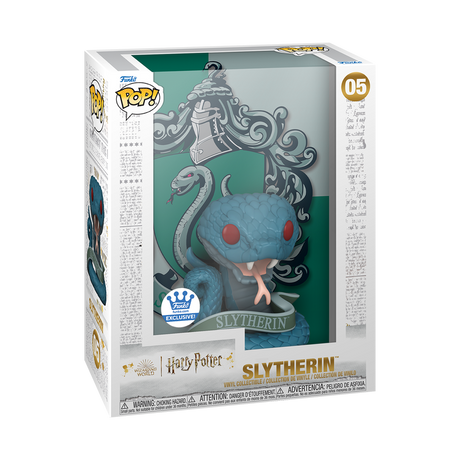 Funko Pop! Harry Potter Slytherin figure from Shak's Pop Shop, featuring a detailed Harry Potter character in Slytherin house attire