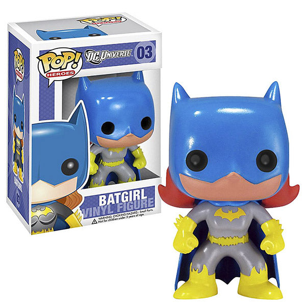 Funko Pop! Heroes Batgirl figure with box imperfection, featuring Batgirl in her costume and iconic pose.