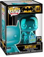 Funko Pop! Heroes Batman Teal Chrome figure, 2020 Summer Convention shared exclusive, collectible Batman vinyl figure.