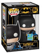 Funko Pop! Heroes Batman with SDCC bag figure, 2019 Summer Convention shared exclusive, collectible Batman vinyl toy.
