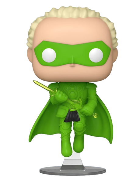 Funko Pop! Heroes Justice League Green Lantern Kingdom Come figure, 2024 C2E2 shared exclusive, detailed collectible toy.
