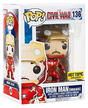 Funko Pop! Marvel Iron Man Unmasked figure from Captain America Civil War, Hot Topic exclusive with box imperfection, by Shak's Pop Shop.