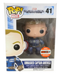 Funko Pop! Marvel Captain America The Winter Soldier unmasked figure, exclusive collectible with detailed costume and shield.