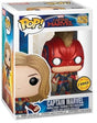 Funko Pop! Marvel Captain Marvel Chase figure with detailed costume and dynamic pose, featuring signature styling and vibrant colors.