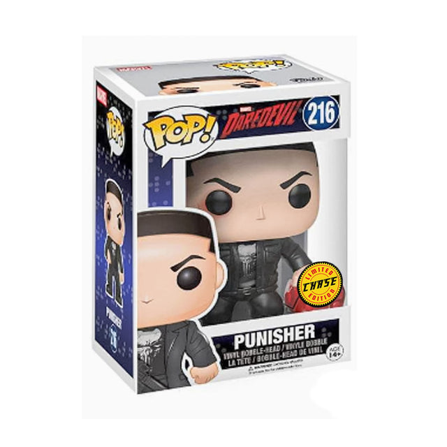 Funko Pop! Marvel Daredevil Punisher Chase figure featuring detailed Marvel comic character design, collectible toy from Shak's Pop Shop