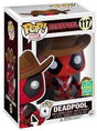 Funko Pop! Marvel Deadpool Cowboy figure, 2016 Summer Convention shared exclusive, detailed Deadpool vinyl collectible.