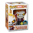 Funko Pop! Marvel Doctor Strange as Ghost Rider glow figure, LACC exclusive, collectible toy with detailed design and vibrant colors.
