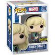 Funko Pop! Marvel Gwen Stacy figure with box imperfection, featuring Gwen in her costume and signature hairstyle.