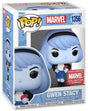Funko Pop! Marvel Gwen Stacy (Blue With A Heart) collectible figure, Marvel Collector Corps exclusive with detailed costume and expressive face.