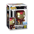 Funko Pop! Marvel Infinity Saga Iron Man glow figure, collectible toy with metallic red and gold armor, special edition design