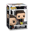 Funko Pop! Marvel Tony Stark MK42 Armor figure from Infinity Saga, entertainment exclusive collectible with detailed suit design.