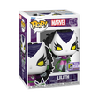 Funko Pop! Marvel Lilith figure with SDCC 2023 sticker, featuring her distinctive costume and pose, by Shak's Pop Shop.