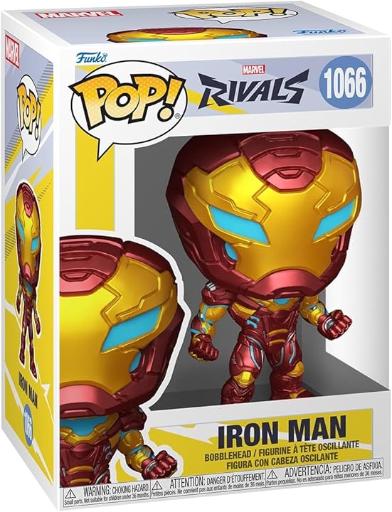 Funko Pop! Marvel Marvel Rivals Iron Man figure featuring Iron Man in a stylized collectible pose