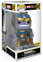 Funko Pop! Marvel: Marvel Studios Thanos with Throne figure, 6-inch size, exclusive to Hot Topic, detailed Marvel character collectible.