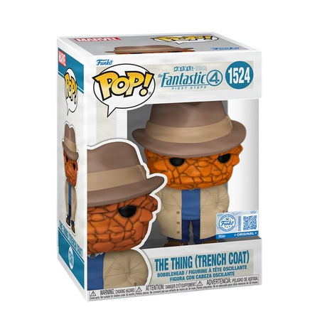 Funko Pop! Marvel Fantastic Four The Thing in trench coat, special edition vinyl figure with detailed sculpt and vibrant colors