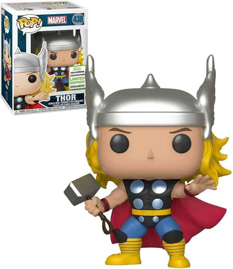 Funko Pop! Marvel Thor (Classic) figure, 2019 Spring Convention Shared Exclusive, stylized vinyl collectible with detailed costume