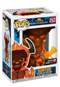Funko Pop! Marvel Thor Ragnarok Surtur figure with box imperfection, collectible toy from Shak's Pop Shop, detailed character design