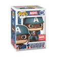 Funko Pop! Marvel WWII Ultimates Captain America collectible figure with detailed costume and shield, exclusive Marvel Collector Corps style