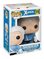 Funko Pop! Marvel X-Men Quicksilver figure with box imperfection, featuring Quicksilver in classic costume and dynamic pose.