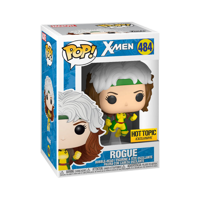 Funko Pop! Marvel X-Men Rogue figure, Hot Topic exclusive, collectible toy with detailed character design from Shak's Pop Shop.