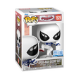 Funko Pop! Marvel Spider-Man in Oscorp suit figure from the Your Friendly Neighborhood Spider-Man collection, exclusive to Funko Shop.