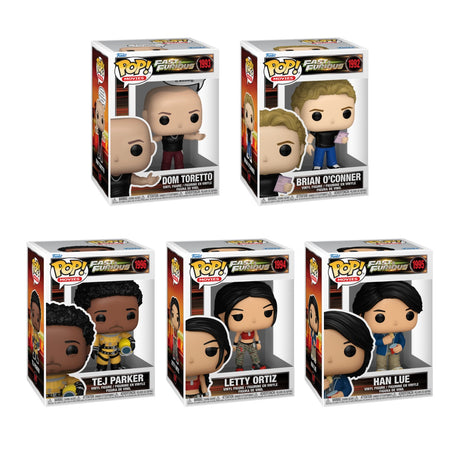Funko Pop! Movies Fast & Furious 5 bundle featuring collectible figures from the popular film series.