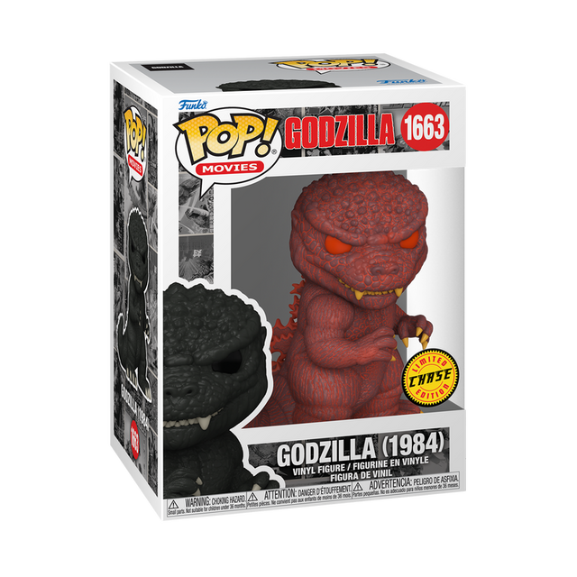 Funko Pop! Movies Godzilla 70th Anniversary figure from 1984 featuring Chase variant, collectible figure from Shak's Pop Shop.