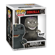 Funko Pop! Movies Godzilla figure in black and white with purple back, BAM exclusive, featuring classic Godzilla details.