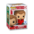 Funko Pop! Movies Home Alone Marv with Bow figure by Shak's Pop Shop, shown in its box with minor imperfections.