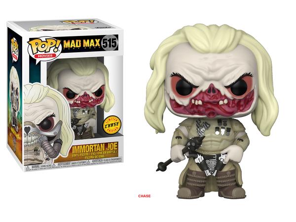 Funko Pop! Movies: Mad Max Immortan Joe (Unmasked) Chase figure featuring detailed Mad Max character with unmasked face and iconic costume