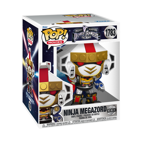 Funko Pop! Movies Ninja Megazord figure from Power Rangers, 6-inch collectible toy with detailed design, by Shak's Pop Shop.