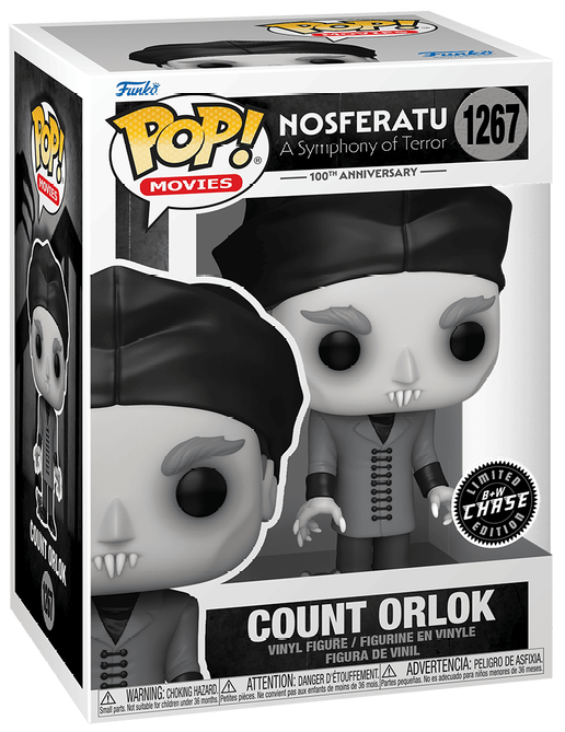 Funko Pop! Movies Nosferatu Count Orlok Chase figure with box imperfections, collectible vinyl figure by Shak's Pop Shop