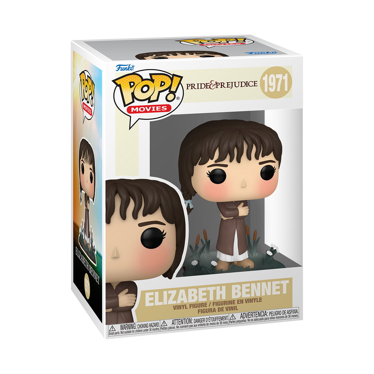 Funko Pop! Movies Elizabeth Bennet figure from Pride and Prejudice, collectible vinyl toy with detailed costume and expressive face.