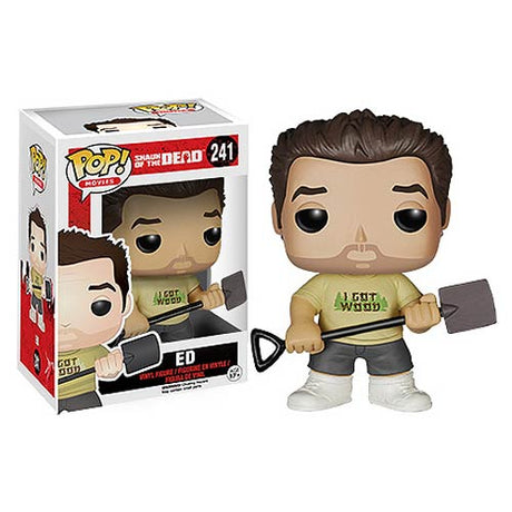 Funko Pop! Movies Shaun of the Dead Ed figure with box imperfection, collectible toy from Shak's Pop Shop.