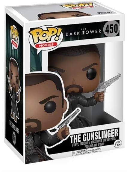 Funko Pop! Movies The Dark Tower: The Gunslinger figure with box imperfection, featuring detailed character design and collectible packaging.